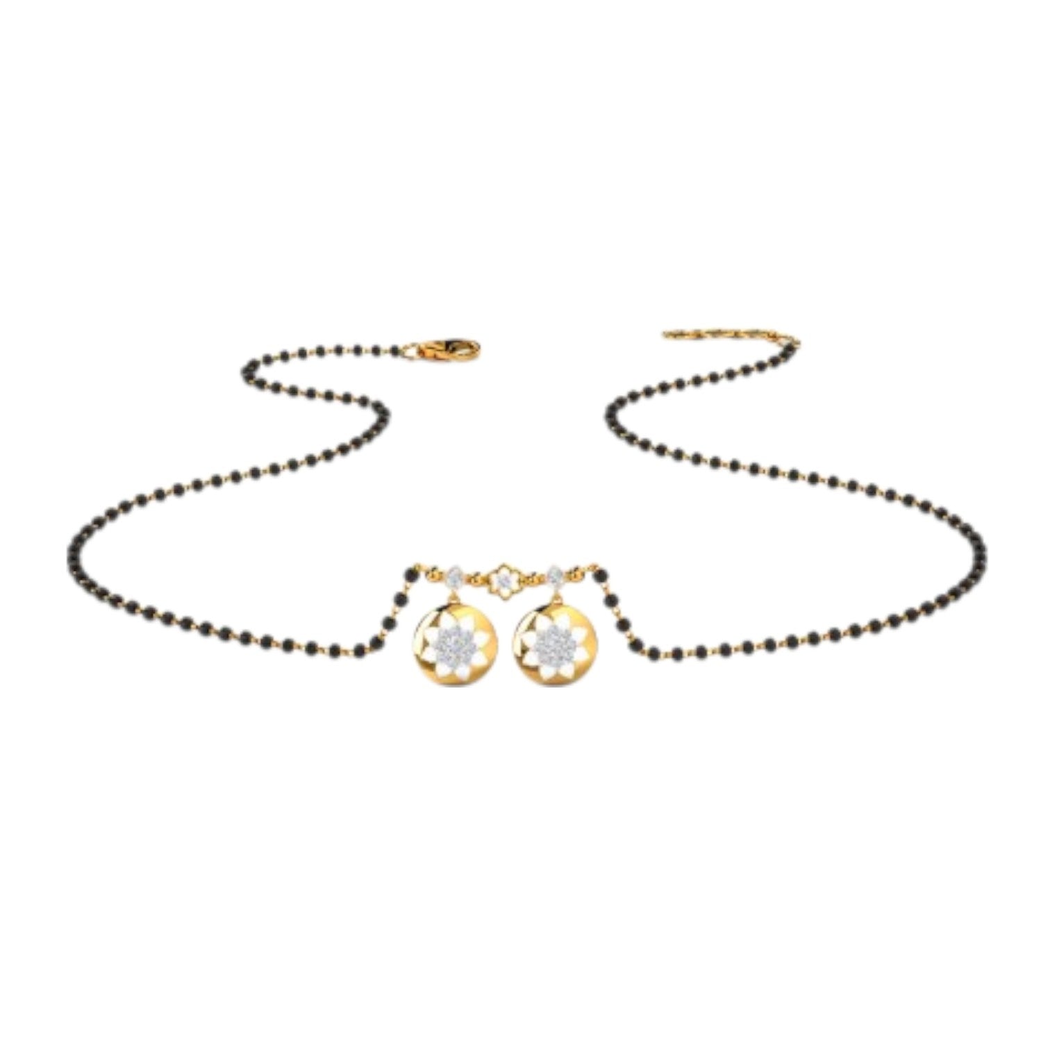 Elegant 925 Sterling Silver Gold Plated CZ Stone Mangal Sutra for Women By Kesardeep